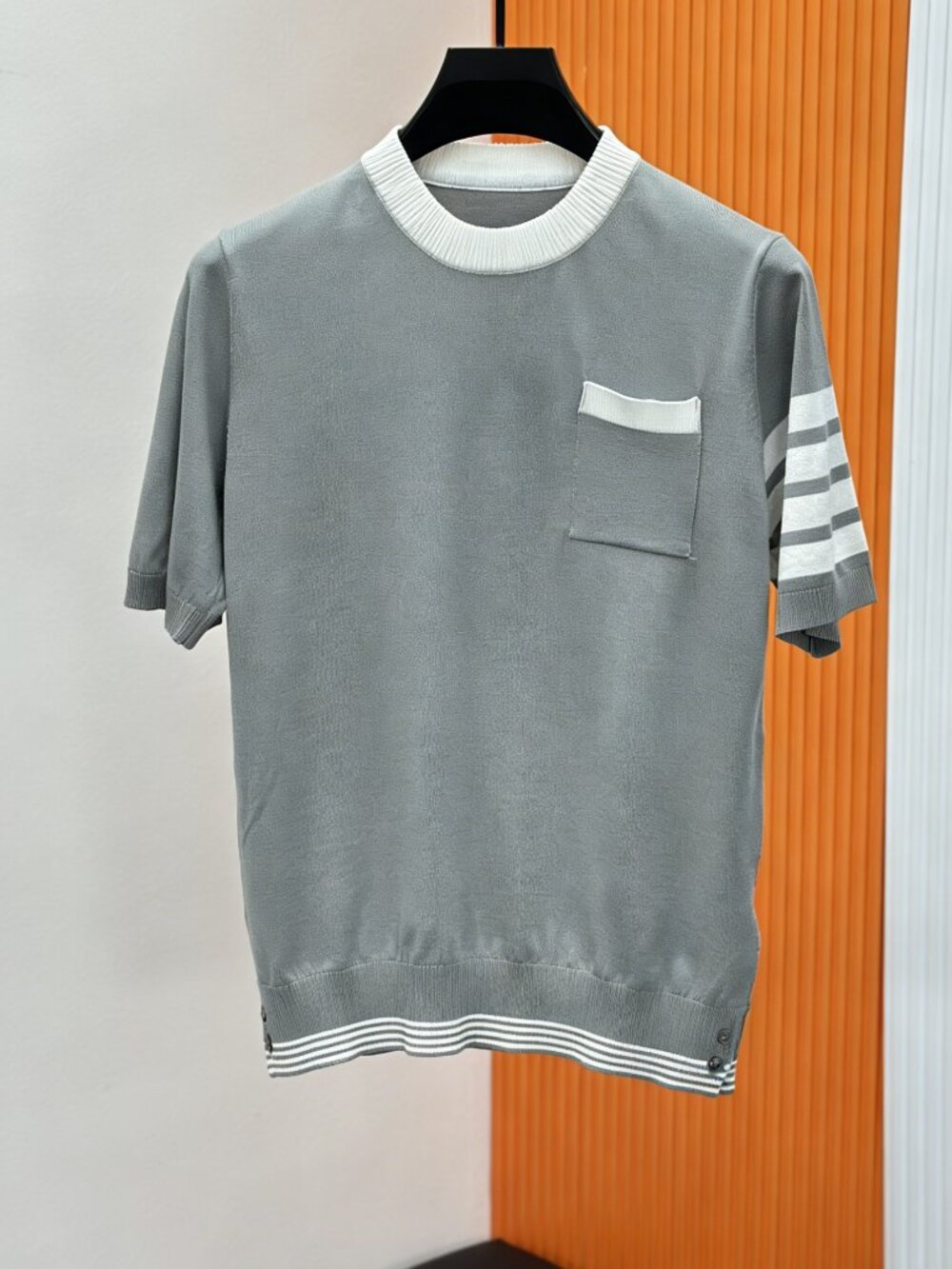 Thombrowne Grey Knit Sweater